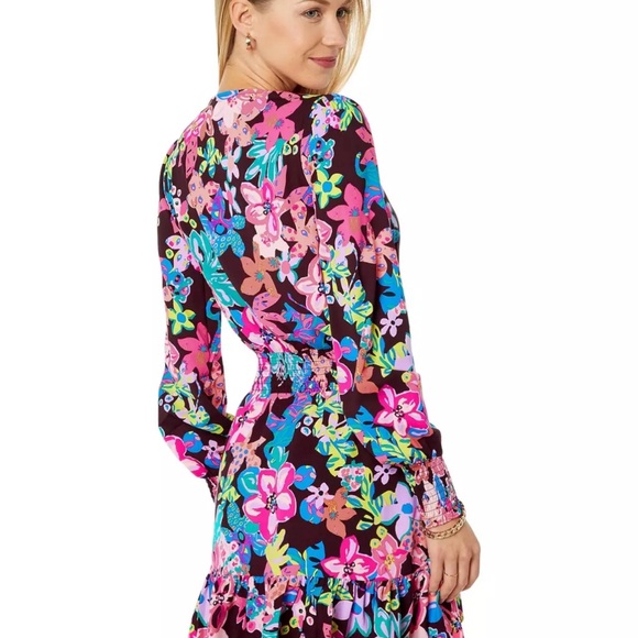 Lilly Pulitzer NWT Cristiana Stretch Dress Cherry Ganache Bohemian Garden 16 - Picture 3 of 6